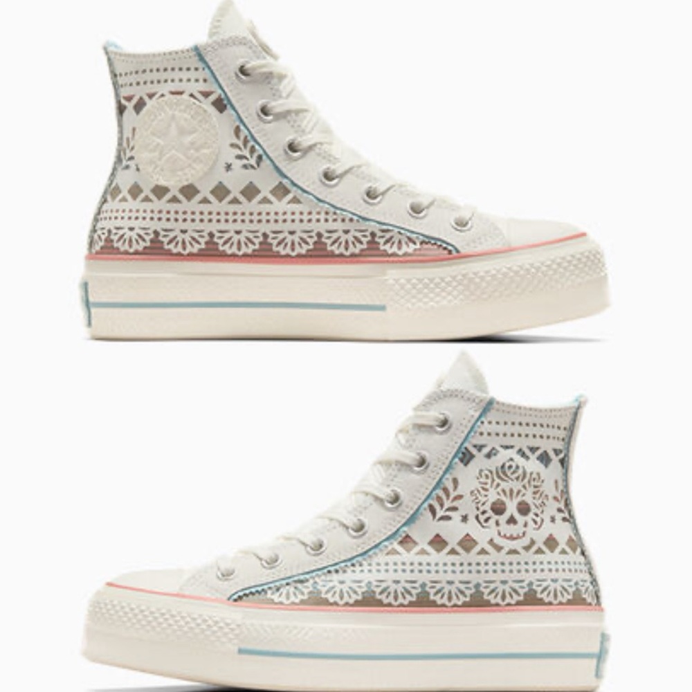 NWT Womens Converse 2024 Day of the Dead Chuck Taylor All Star lift size 7